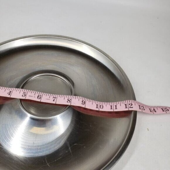 Oneida Stainless Chip and Dip Platter Bowl Simple Classic Party Celebrat… - Picture 10 of 13